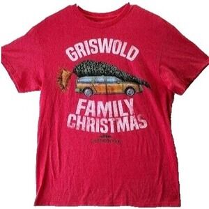 Griswold Family Christmas‎ Vacation Movie Graphic T Shirt Mens Medium Red